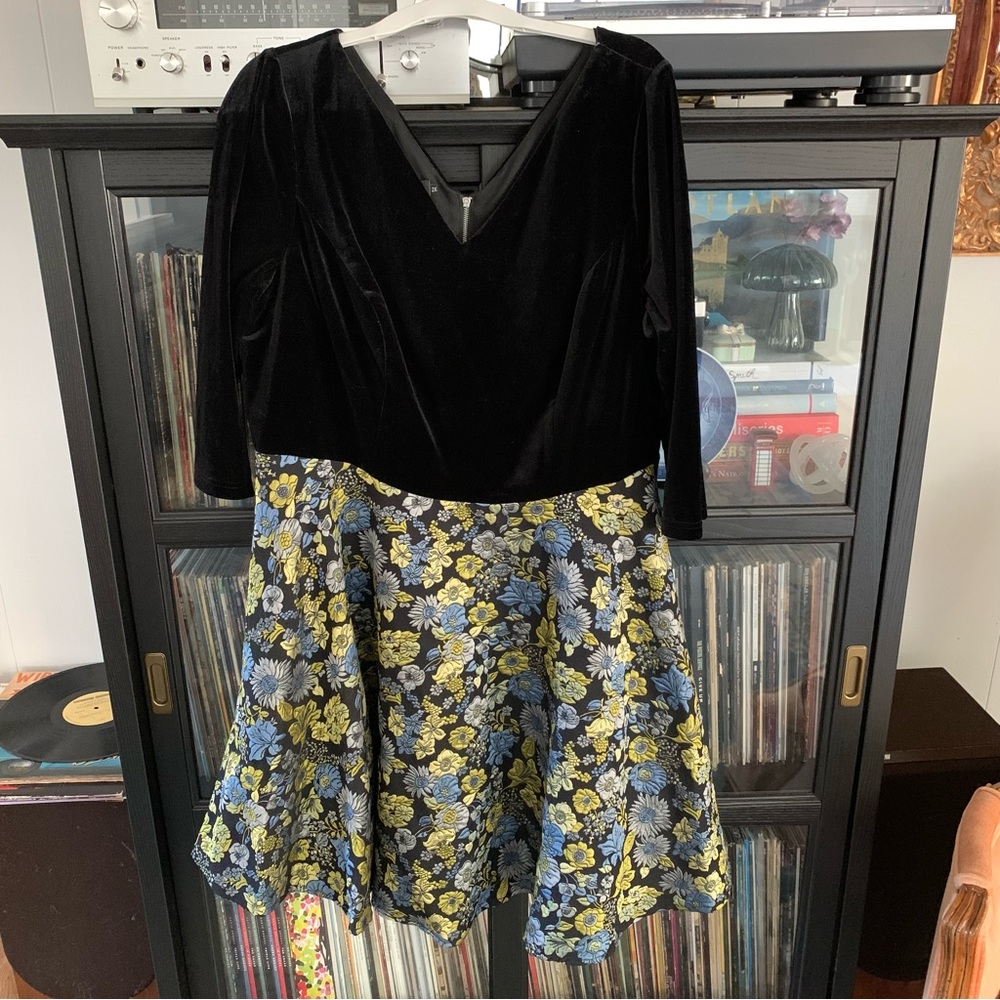 ModCloth velvet and brocade dress